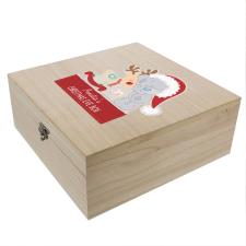 Personalised Tiny Tatty Teddy Large Wooden Christmas Eve Box Image Preview